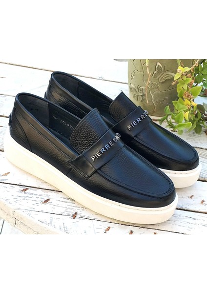 Pierre Cardin PCE-10499 Erkek Hakiki Deri Exlusive Havuz Taban Logo Tokalı Loafer Ayakkabı