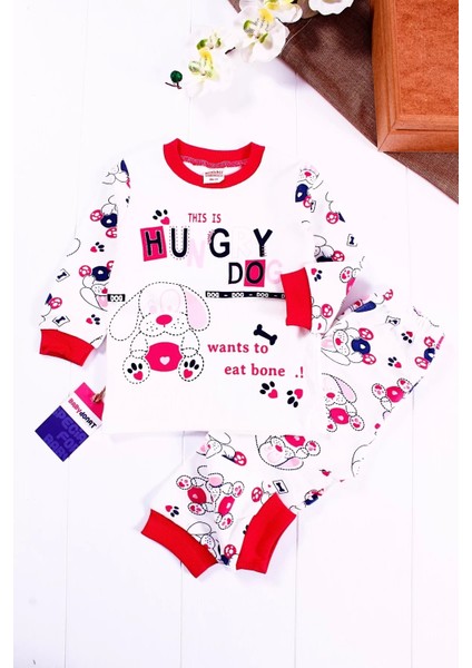 Hungry Desenli Kız Çocuk Pijama Takımı