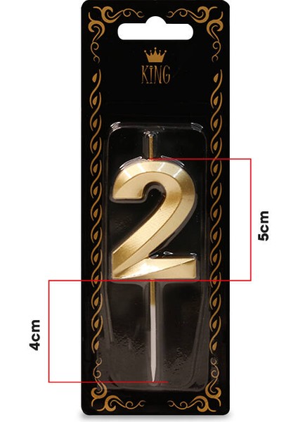 Rakam Seçenekli Doğum Günü Pasta Mumu Gold Parti Mum