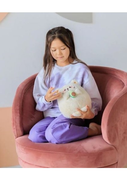 Avokadolu Kedi Yumuşak Peluş Yastık 30 cm |sevgililer Günü Hediyelik Sarılma Yastığı & Seyahat Yastığı
