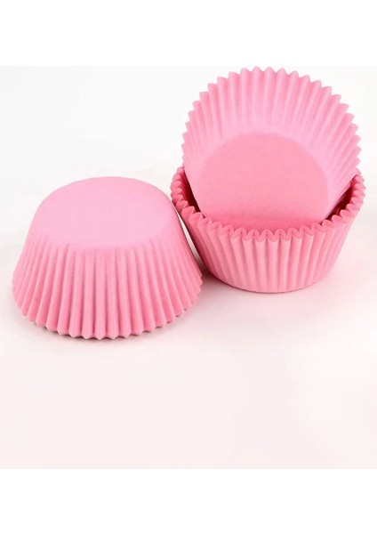 Takribi 200 Adet Pembe Muffin, Cupcake, Kek Kalıbı, 40x30 mm