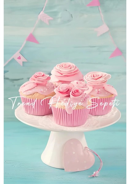 Takribi 200 Adet Pembe Muffin, Cupcake, Kek Kalıbı, 40x30 mm