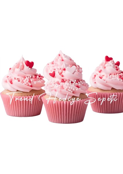 Takribi 200 Adet Pembe Muffin, Cupcake, Kek Kalıbı, 40x30 mm