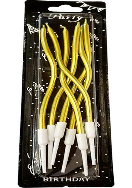 Kıvrımlı Spiral Gold Pasta Mumu fiyatları