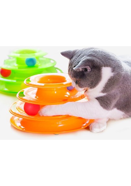 Eğlenceli Üç Katlı Kedi Oyuncağı Seti Oyuncağı