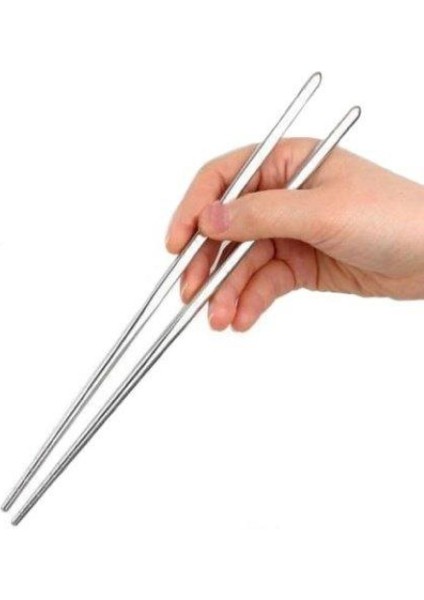 Metal Chopstick 10 Çift Paslanmaz Çelik Çin Çubuğu Yemek Çubukları 10 Çift