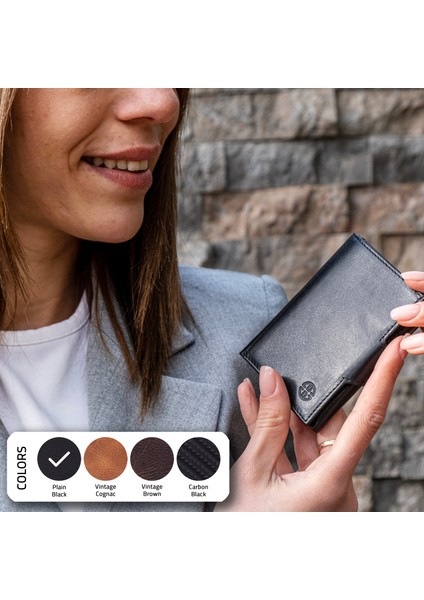 Toscana Siyah Kartlık Deri Cüzdan Unisex Rfid Korumalı Erkek Kadın Mini Hediye indirimleri