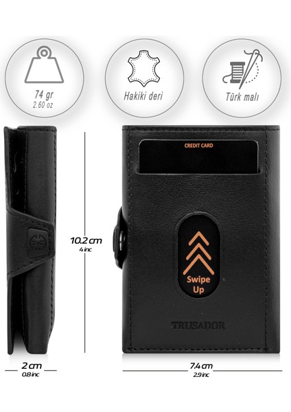 Toscana Siyah Kartlık Deri Cüzdan Unisex Rfid Korumalı Erkek Kadın Mini Hediye modelleri