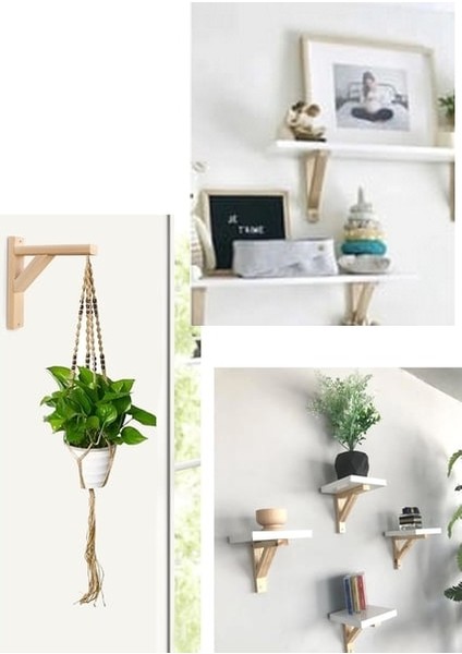 Raf Ayağı Ahşap Raf Ayağı Çiçeklik Askılık 2 Adet fiyatları