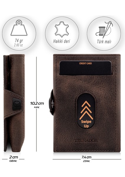 Toscana Kahverengi Kartlık Deri Cüzdan Unisex Rfid Korumalı Erkek Kadın Mini Hediye modelleri