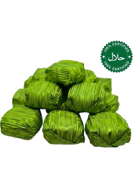 Yaldızlı Papatya Kadayıf Yeşil Çikolata 100 gr