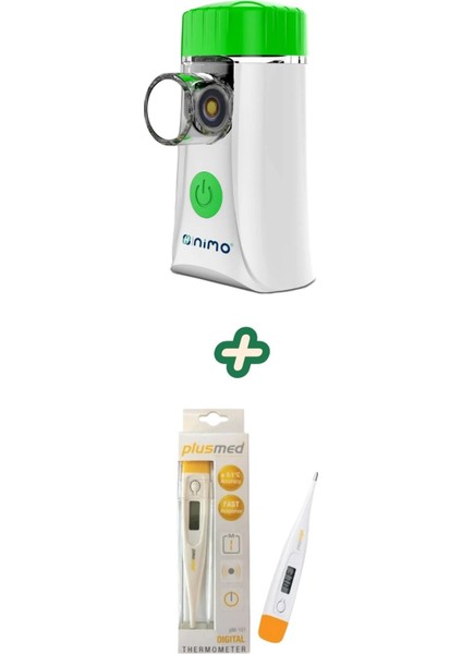 Mesh Nebulizatör Taşınabilir Solunum Cihazı + Plusmed Ateş Ölçer Hediye