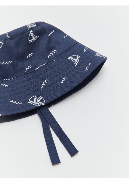 Lacivert Baskılı Erkek Bebek Bucket Şapka fırsatları