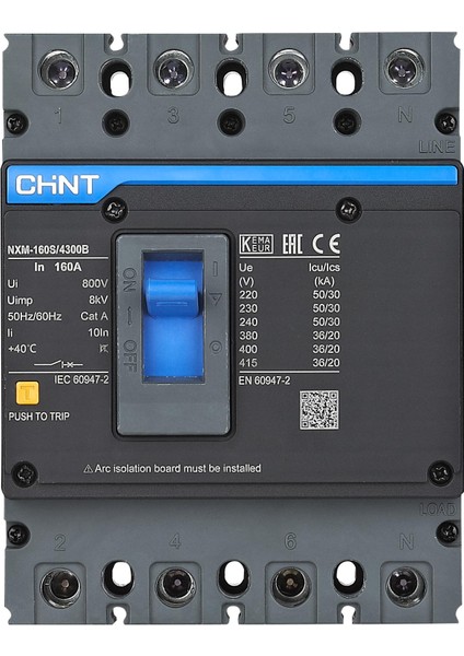 844328 NXM-160S/4300B 4X160A 36KA Termik Manyetik Şalter