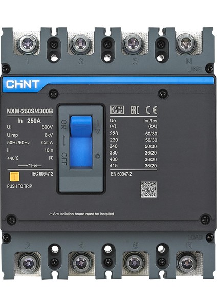 844343 NXM-250S/4300B 4X250A 36KA Termik Manyetik Şalter