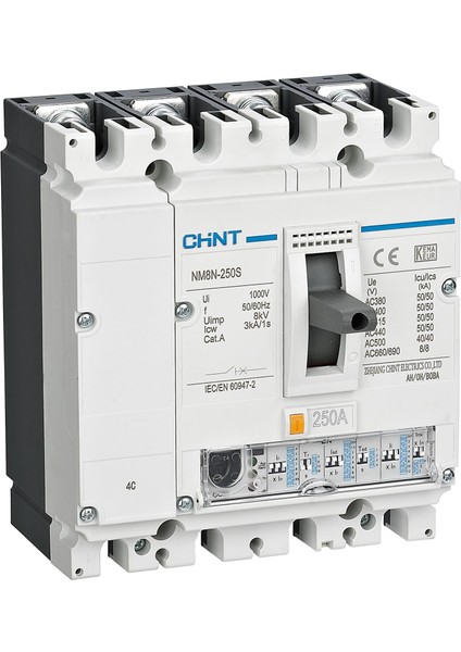 271184 NM8N-250S 4X160A 50KA Termik Manyetik Şalter