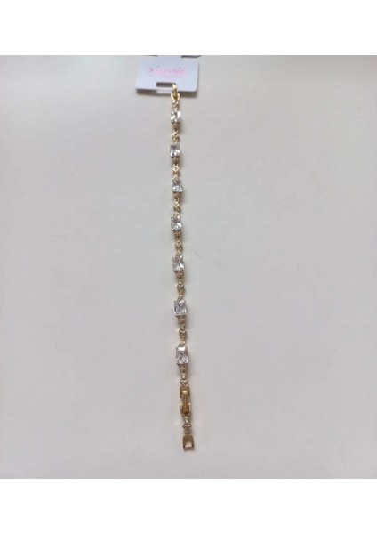 Vip Seri Zirkon Taşlı Gold Renk Bileklik 16.5+2cm fırsatları