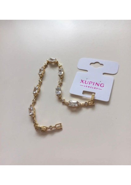 Vip Seri Zirkon Taşlı Gold Renk Bileklik 16.5+2cm indirimleri