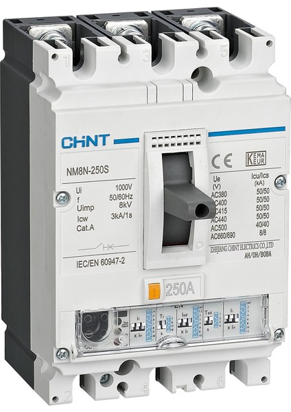 271176 NM8N-250S 3X250A 50KA Termik Manyetik Şalter