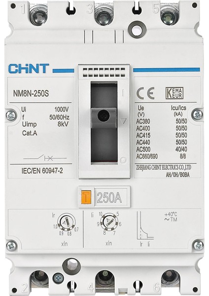 271176 NM8N-250S 3X250A 50KA Termik Manyetik Şalter