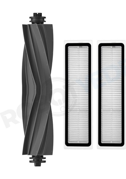 Dreame D9 Max Gen 2 Uyumlu Yedek Silikon Ana Fırça ve Hepa Filtre-3 Parça