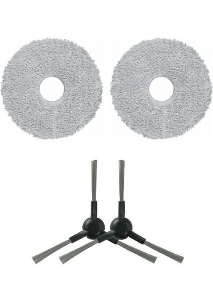 Dreame X30 Ultra Uyumlu Mop ve Yan Fırça-4 Parça