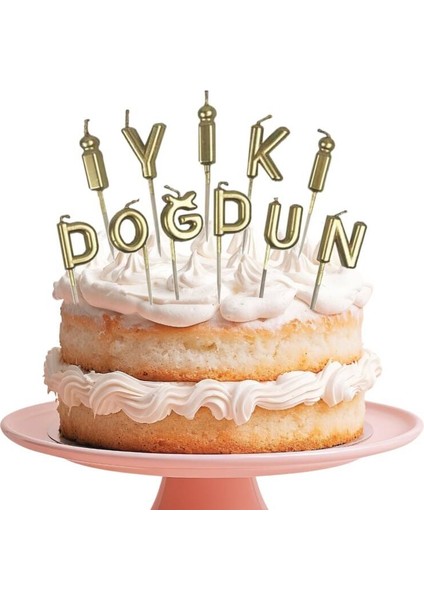 Pasta Mumu Iyi Ki Doğdun Harfli Mum Seti