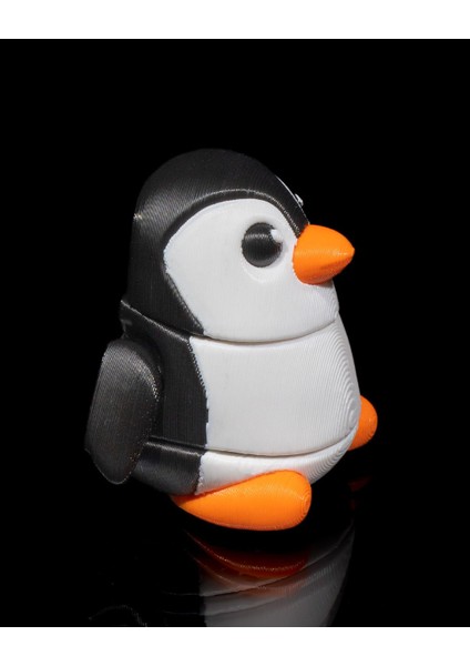 Tombul Penguen - 3D Baskı Sevimli Eğlenceli ve Dekoratif Katman indirimleri