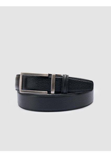 %100 Hakiki Deri Siyah Erkek Klasik Kemer