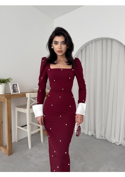 Tasarım Incili Atlas Uzun Elbise modelleri