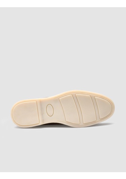 Deri Kahverengi Süet Kadın Loafer