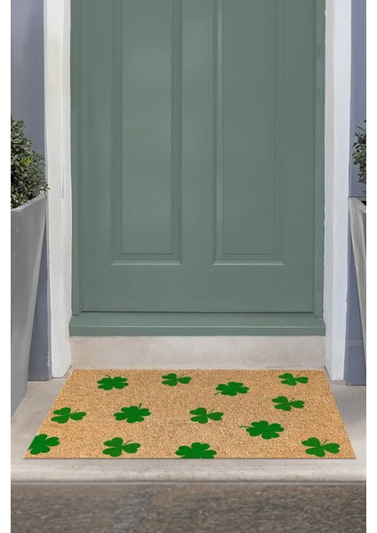 Baskılı Kaymaz Taban Silinebilir Kapı Önü Paspası (40X60CM),PASPAS-05-YEŞİL,