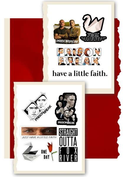 Prison Break 2'li Sticker Paketi - Ajanda, Günlük Planlayıcı, Bullet Journal , Scrapbook, Laptop