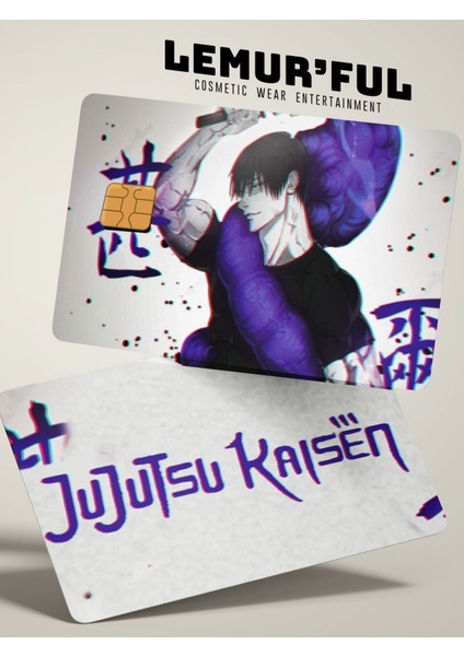 Tojı Jjk Çift Taraflı Kredi Kartı Kaplama Stickerı, Sticker, Yapışkanlı Kredi Kartı Stickerı
