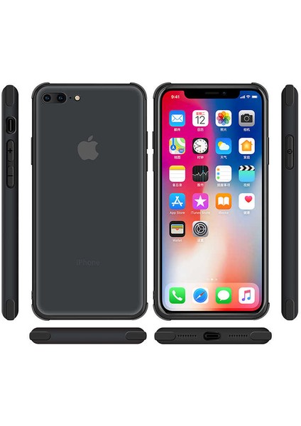 iPhone 8 Plus Uyumlu Kılıf Ince Yumuşak Airbag Tasarımlı Struga Odyo Silikon Kapak