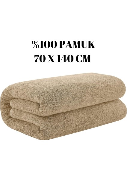 Yumuşak Dokulu 70x140 Karamel Banyo Havlusu – Su Emici Ve Hızlı Kuruyan Lüks Havlu