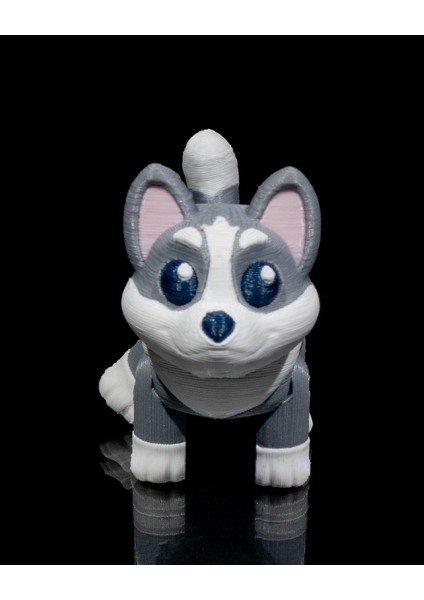 Sibirya Kurdu (Haski), Kızak Köğeği Anahtarlık - 3D Baskı Güçlü Sadık Katman modelleri