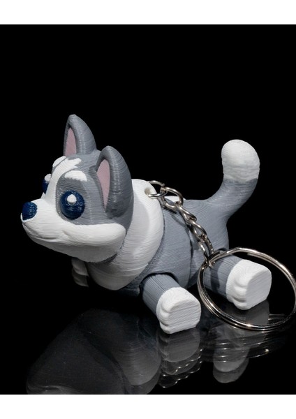 Sibirya Kurdu (Haski), Kızak Köğeği Anahtarlık - 3D Baskı Güçlü Sadık Katman indirimleri