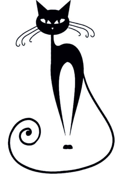 Kedi Priz Sticker Priz Kedi Sticker Set Siyah Etiket Duvar Sticker