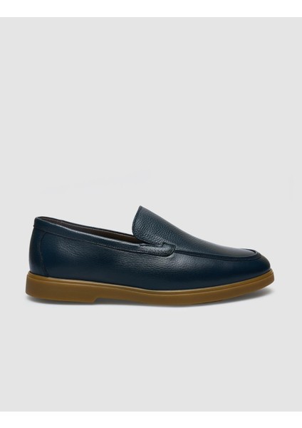 Deri Lacivert Erkek Loafer
