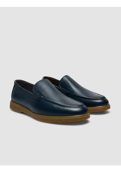 Deri Lacivert Erkek Loafer