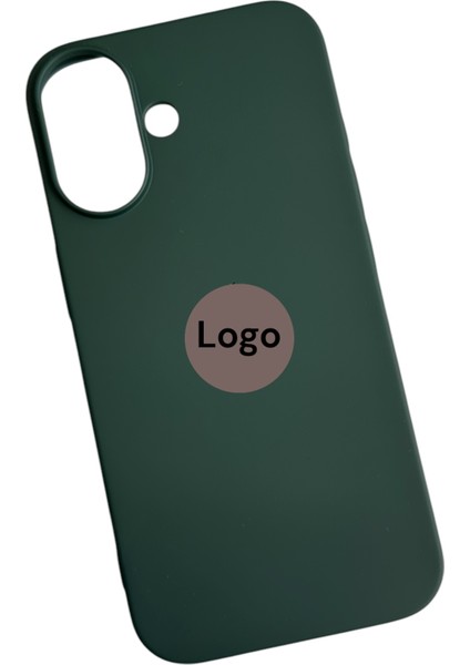 Apple iPhone 16 Uyumlu Lansman Haki Içi Kadife Silikon Kılıf