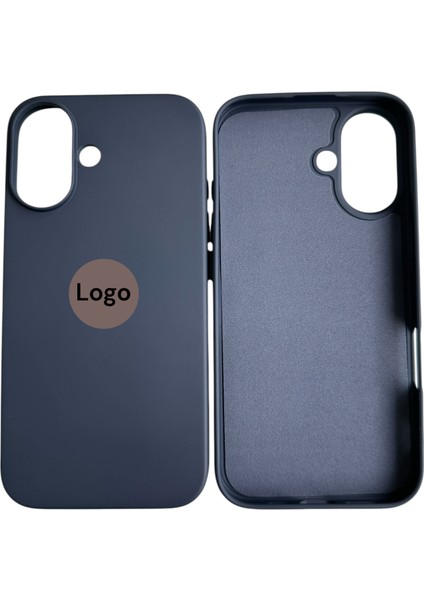 Apple iPhone 16 Uyumlu Lansman Haki Içi Kadife Silikon Kılıf