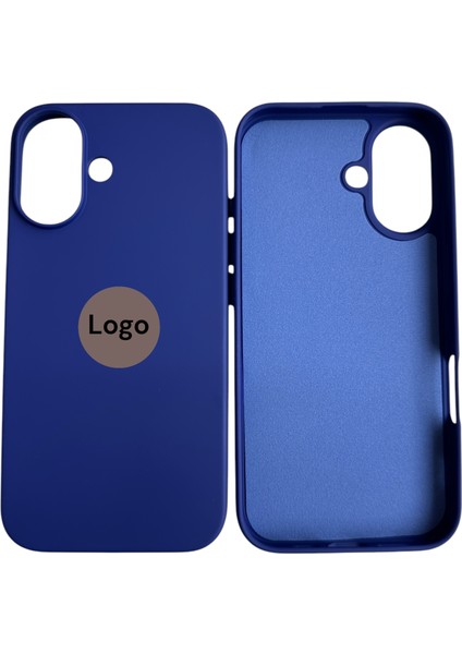 Apple iPhone 16 Uyumlu Lansman Haki Içi Kadife Silikon Kılıf
