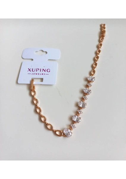 Vip Seri Zirkon Taşlı Rosegold Renk Bileklik 17+2cm modelleri