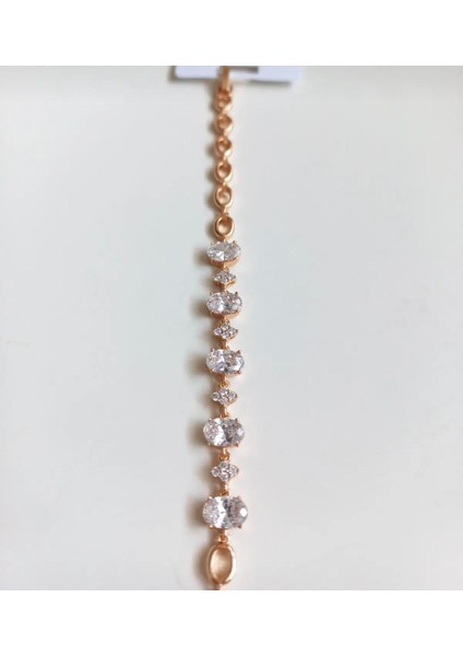 Vip Seri Zirkon Taşlı Rosegold Renk Bileklik 17+2cm fırsatları