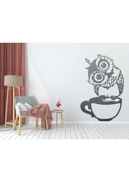 Baykuş Duvar Sticker - Baykuş Duvar Sticker Dekoratif Odası Duvar Sticker Duvar Süsü 55 x 85