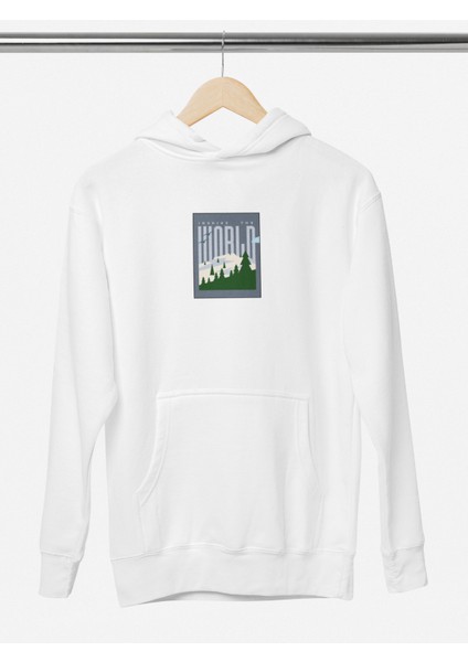 Unisex Inspire The World Baskılı Hoodie / Kapüşonlu Sweatshirt modelleri
