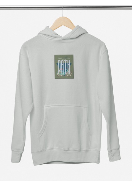 Unisex Path Baskılı Hoodie / Kapüşonlu Sweatshirt