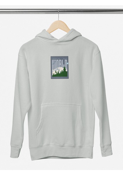 Unisex Inspire The World Baskılı Hoodie / Kapüşonlu Sweatshirt modelleri